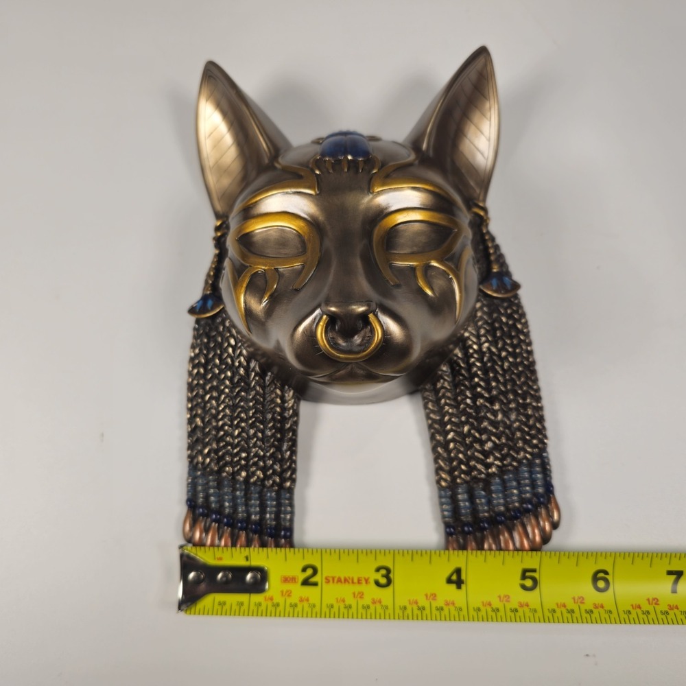 Veronese Design Egyptian Bastet Cat Mask Wall Plaque Bronze Resin Decor 2014 - Picture 3 of 5